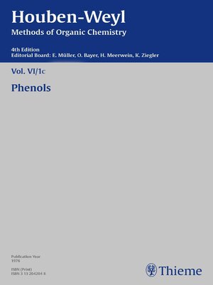 cover image of Houben-Weyl Methods of Organic Chemistry Volume VI/1c